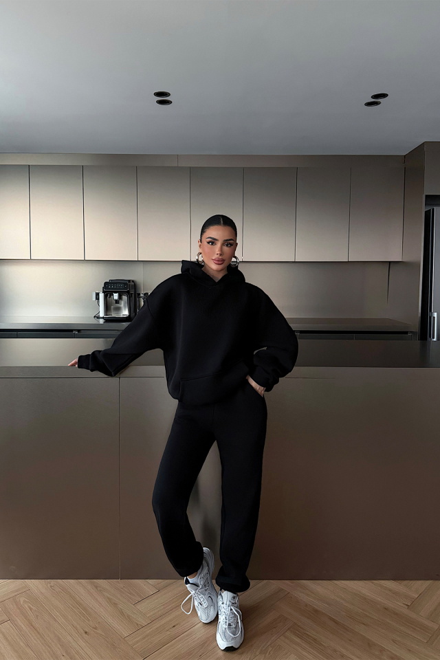 Siyah Annie Eşofman Takımı ATE-4658 - 3