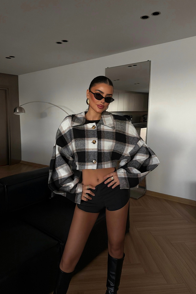 Siyah Suede Ceket ATE-4236 - 2