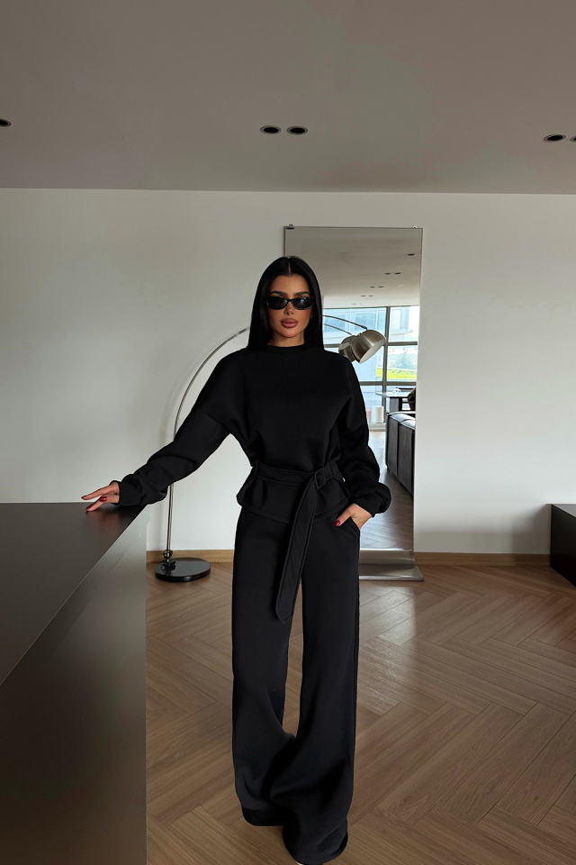 Siyah Luzzy Eşofman Takımı ATE-4112 - 1