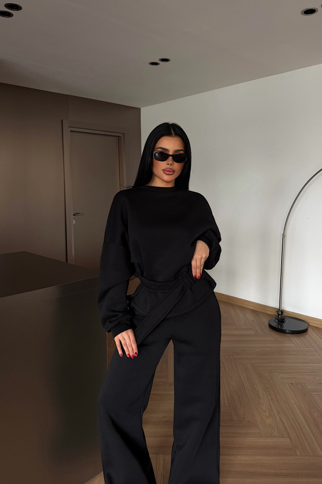 Siyah Luzzy Eşofman Takımı ATE-4112 - 2