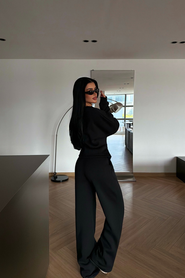 Siyah Luzzy Eşofman Takımı ATE-4112 - 4