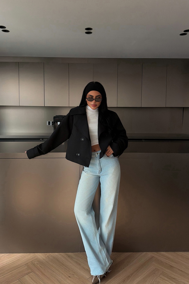 Siyah Klarris Trençkot ATE-4203 - 3