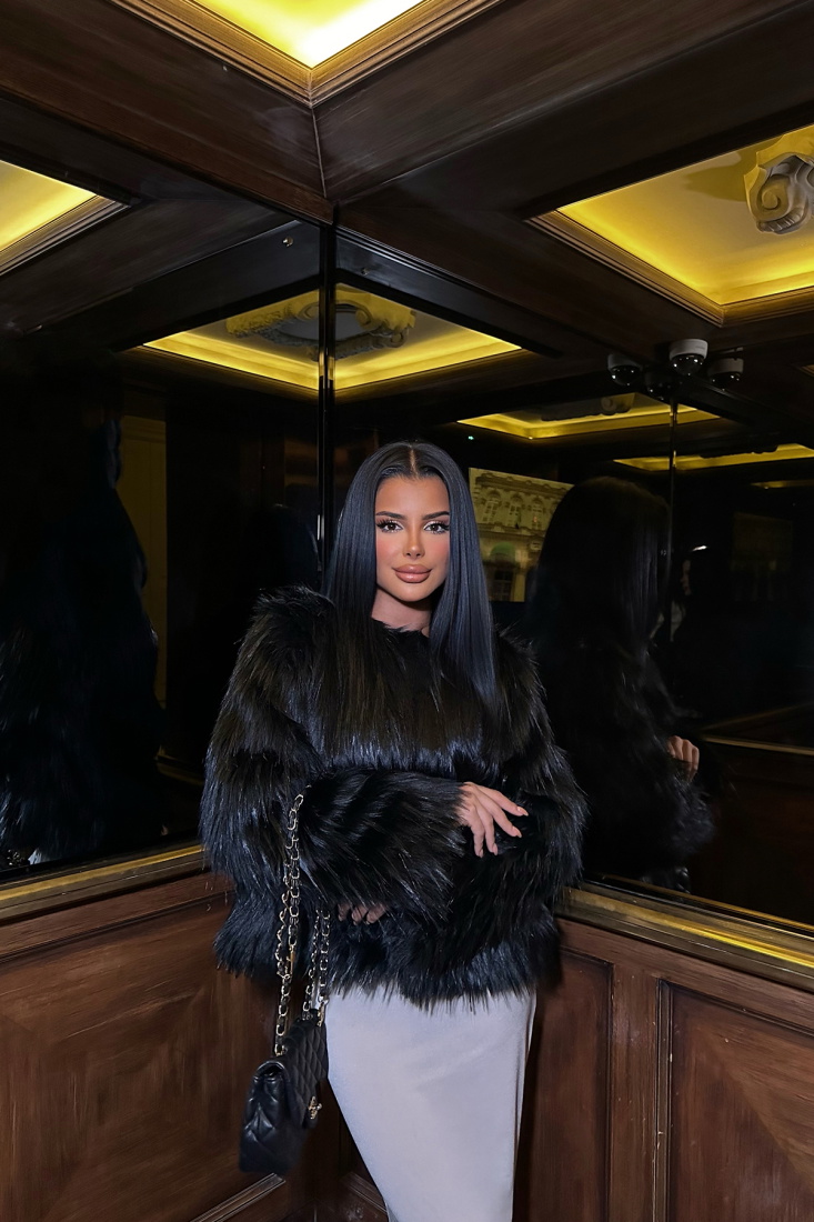 Siyah Kısa Kürk ATE-0165 - BUKLE