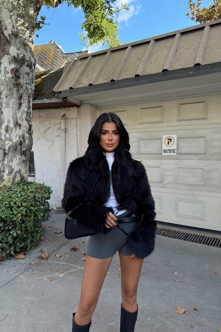 Siyah Zadie Kürk ATE-1733 - EYYO