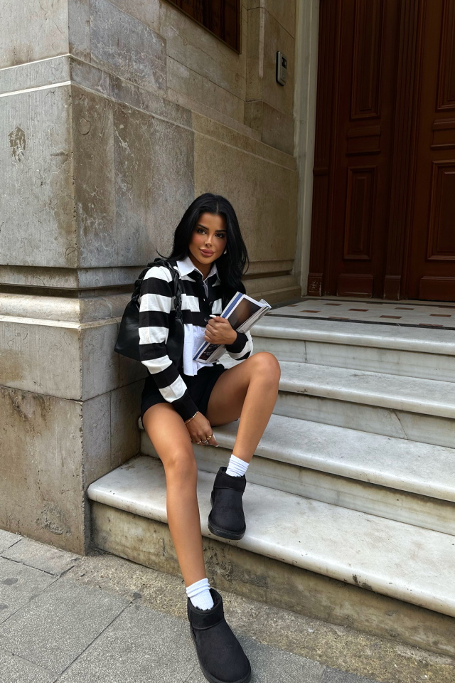 Siyah Kısa ugg ATE-0057 - 1