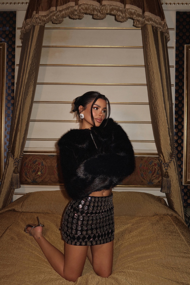 Siyah Fausta Kürk ATE-2047 - 4