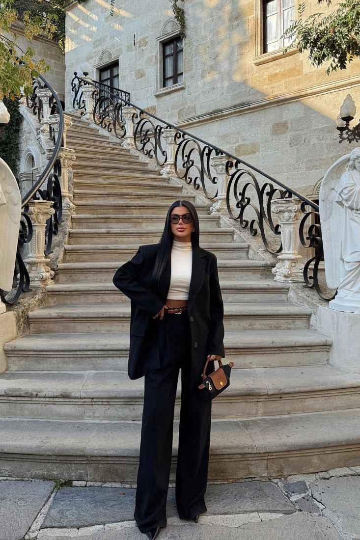 Siyah Daia Alt Üst Takım ATE-1701 - EYYO