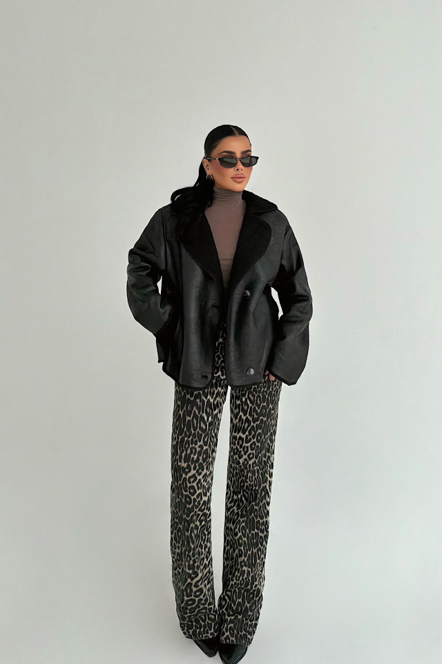 Siyah Fallony Ceket ATE-3770 - 2