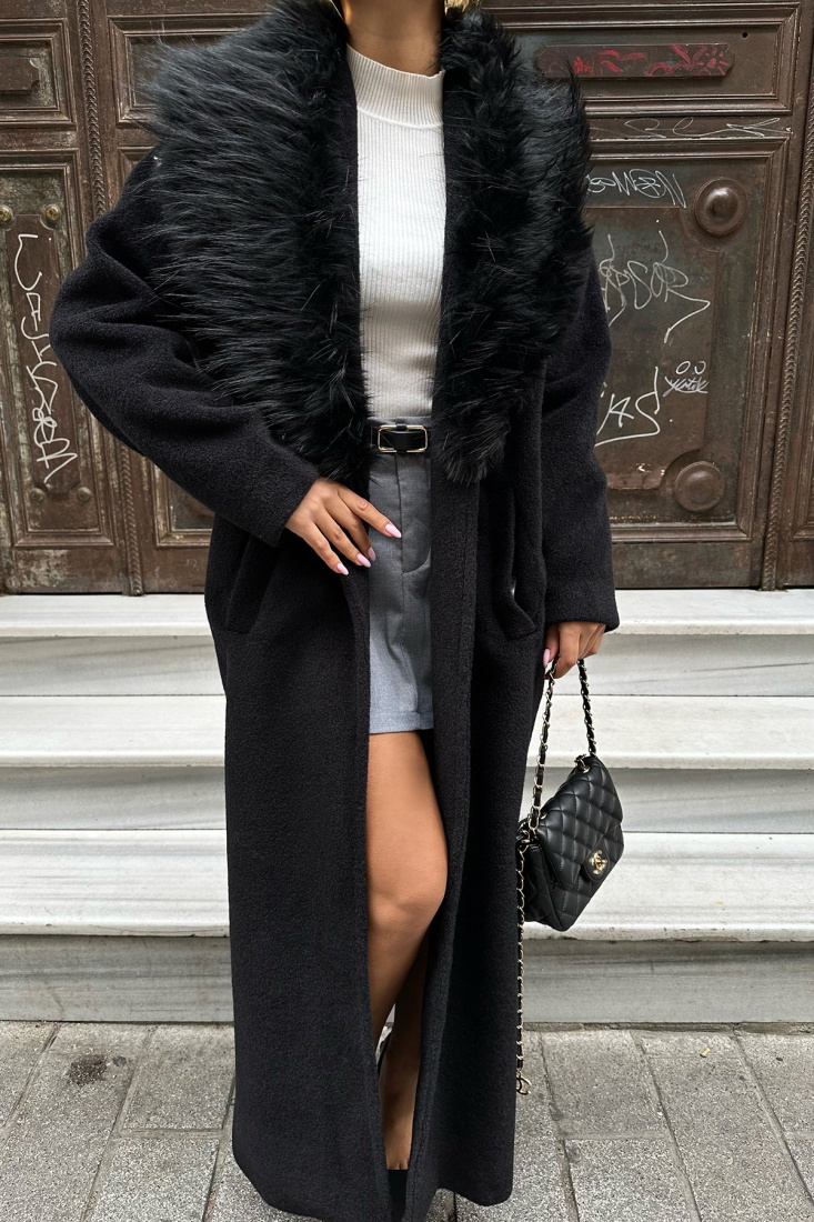 Siyah Kürk Detay Cepli Kaban ATE-0166 - BUKLE