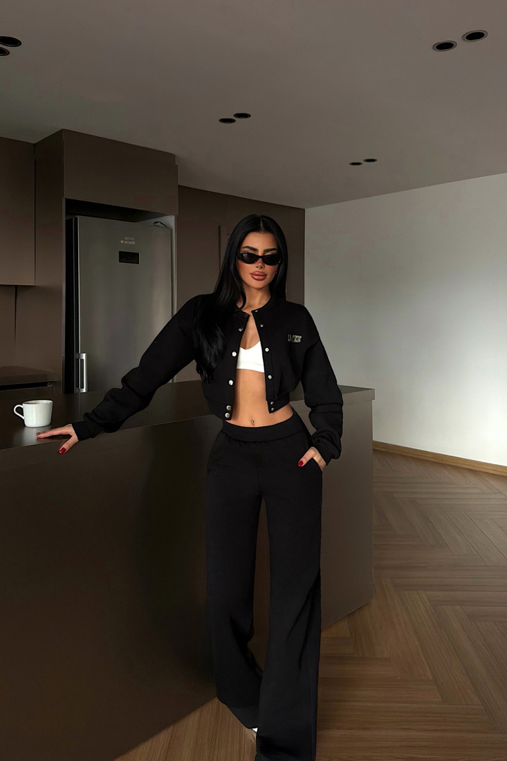 Siyah Lotee Eşofman Takım ATE-4312 - EYYO