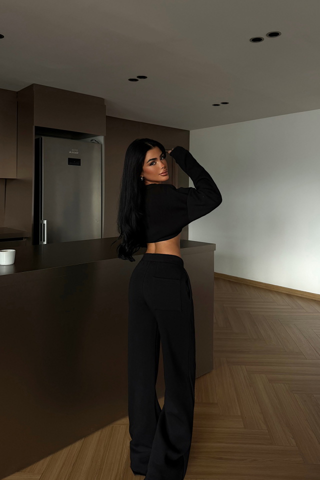 Siyah Lotee Eşofman Takım ATE-4312 - 4