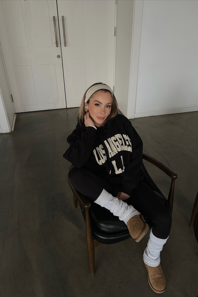 Siyah Los Angeles Baskılı Sweat ATE2502 - 3