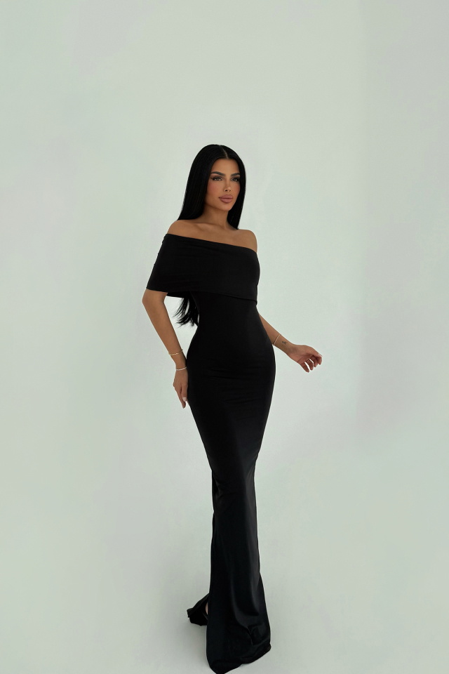 Siyah Vanya Tek Kol Elbise ATE-2751 - 2
