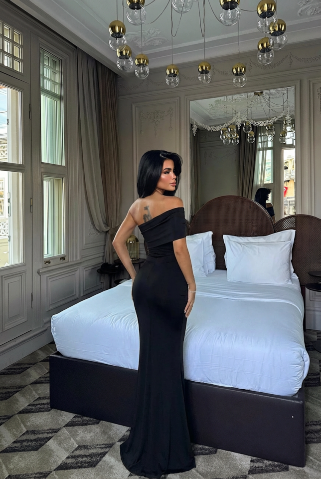 Siyah Vanya Tek Kol Elbise ATE-2751 - 2