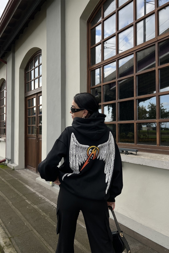 Siyah Metallica Hoodie Sweat ATE2265 - 5