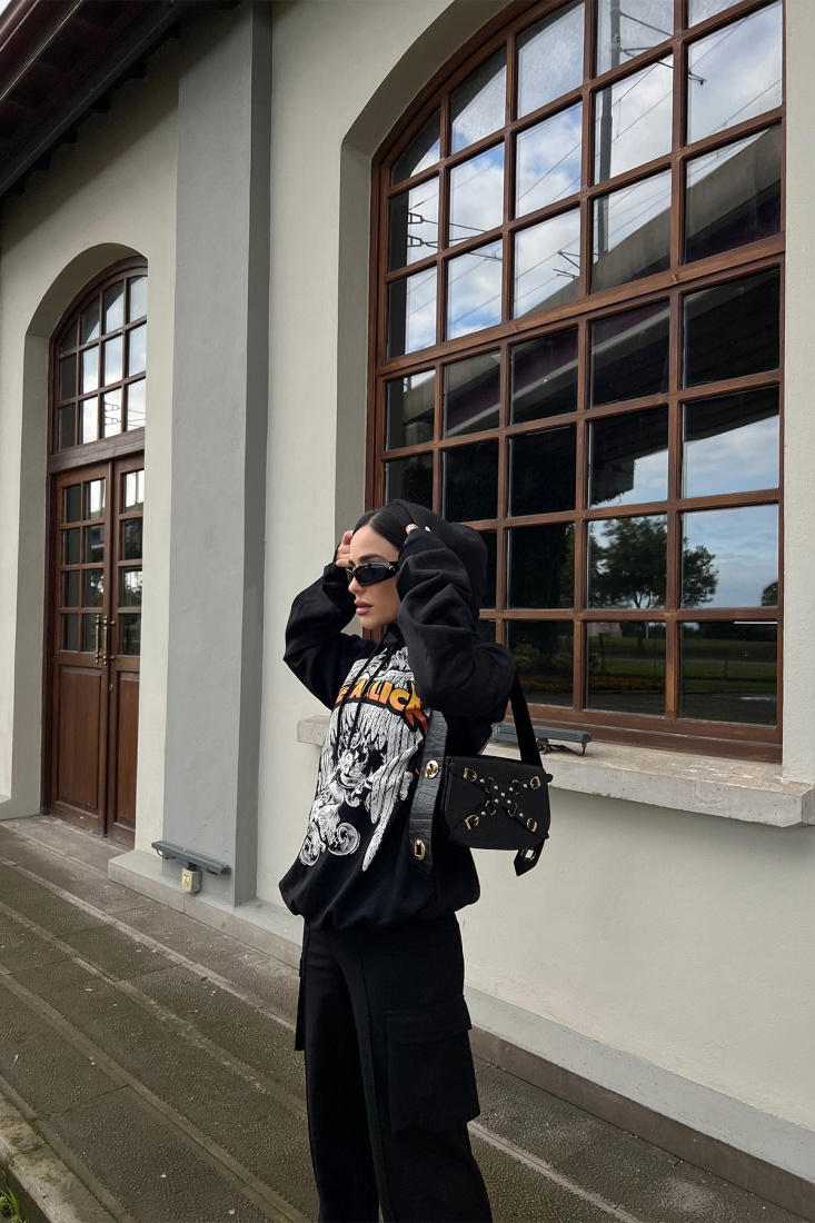 Siyah Metallica Hoodie Sweat ATE2265 - EYYO