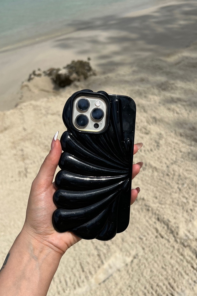 Siyah Deniz Kabuğu Telefon Kabı ATE6592 