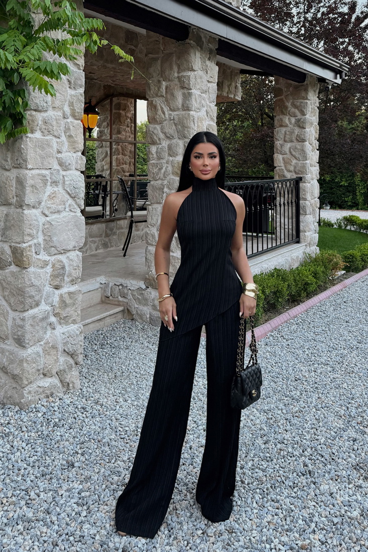 Siyah Estrella Sırt Dekolte Takım ATE-0937 - EYYO