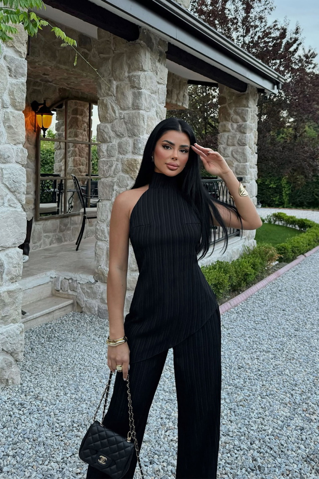 Siyah Estrella Sırt Dekolte Takım ATE-0937 - 2