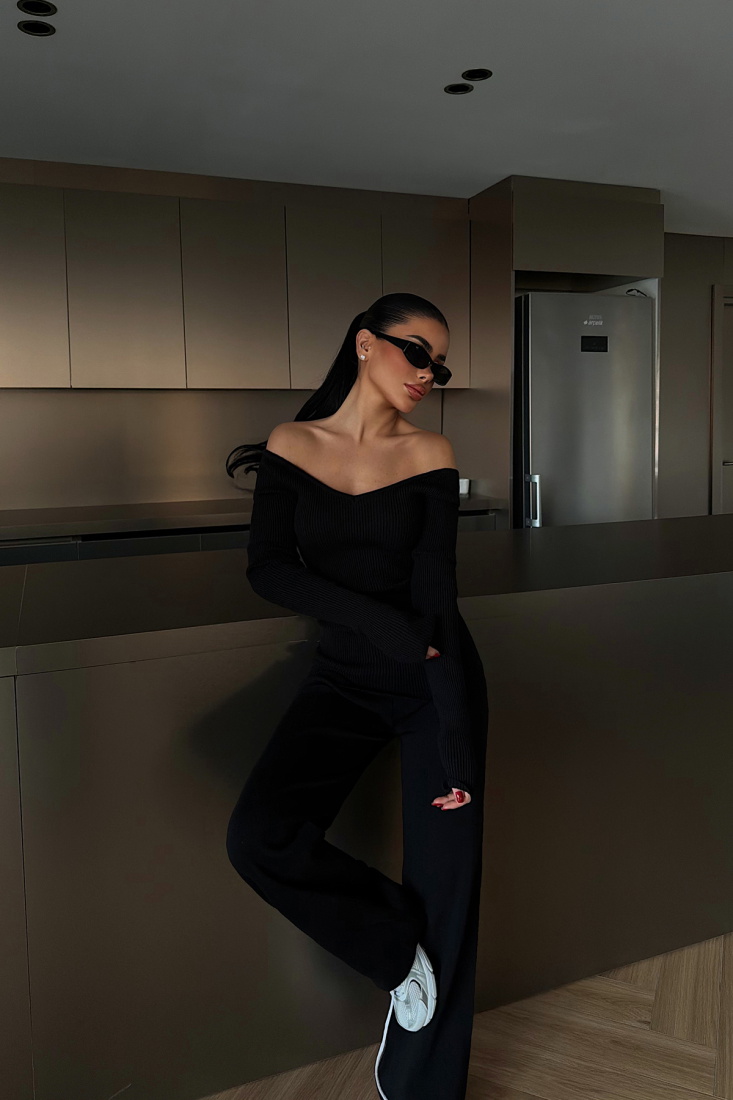 Siyah Bowie Triko Takım ATE-4274 - EYYO