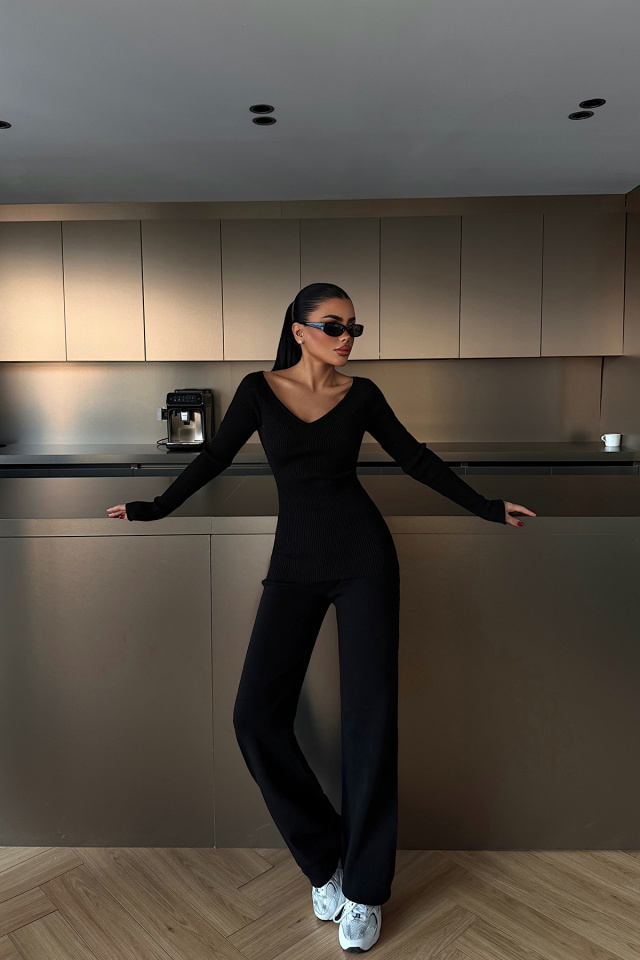 Siyah Bowie Triko Takım ATE-4274 - 3