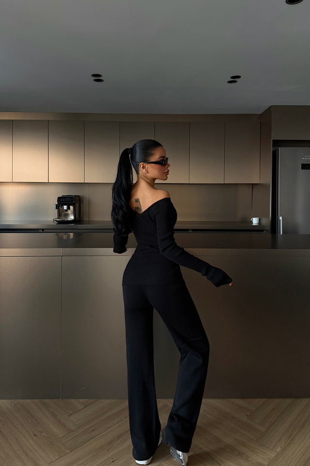 Siyah Bowie Triko Takım ATE-4274 - 4