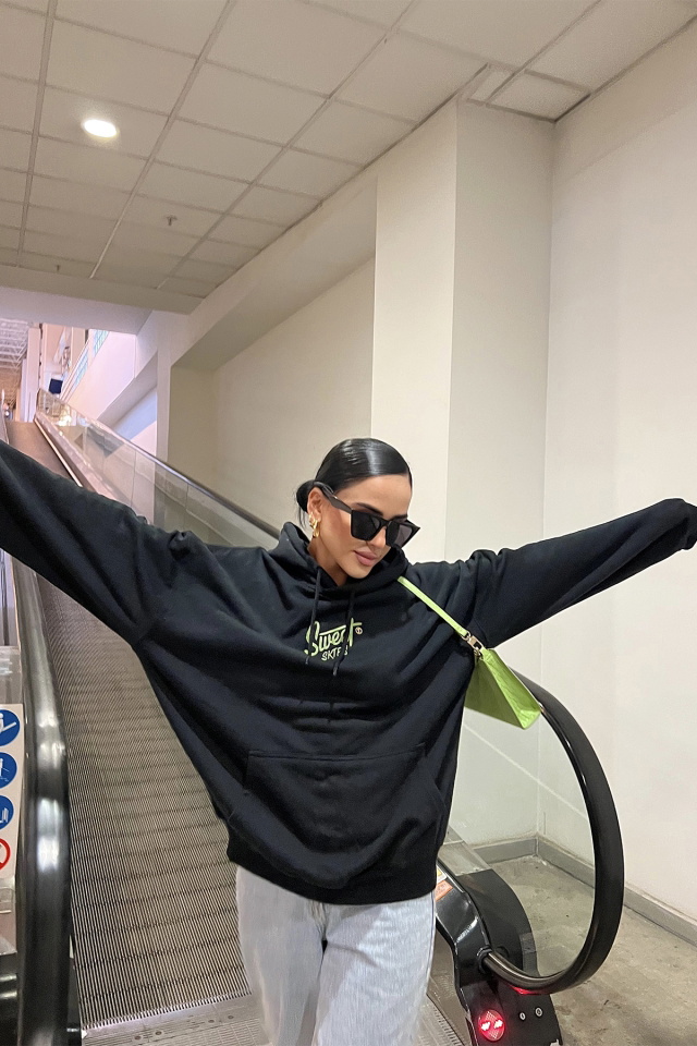 Siyah Önü Baskılı Sweat ATE2105 - 1