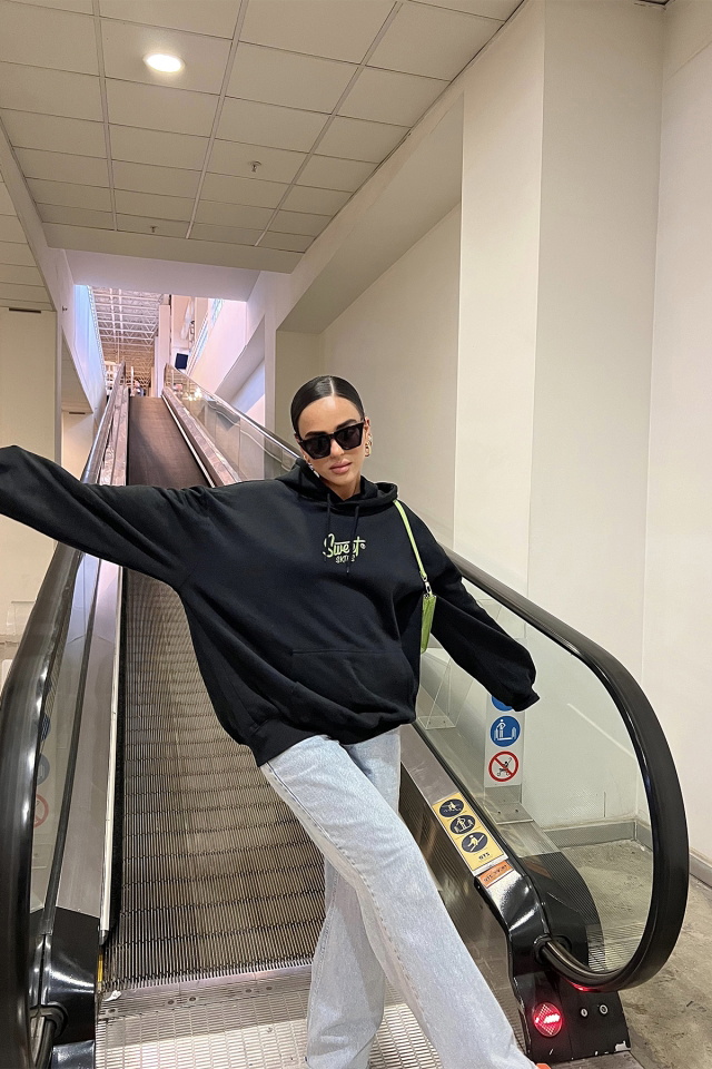 Siyah Önü Baskılı Sweat ATE2105 - 4