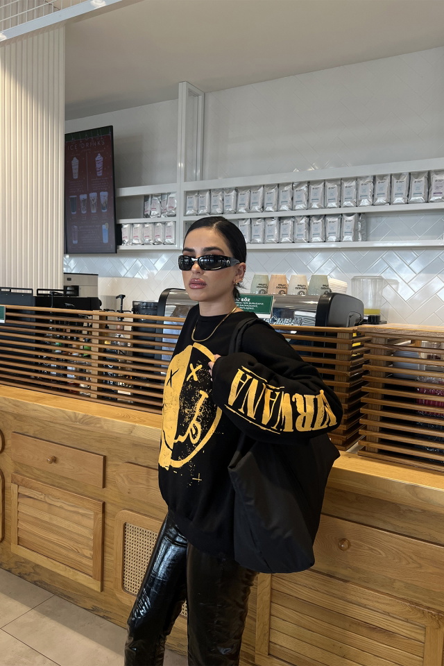 Siyah Önü Baskılı Sweat ATE3400 - 5