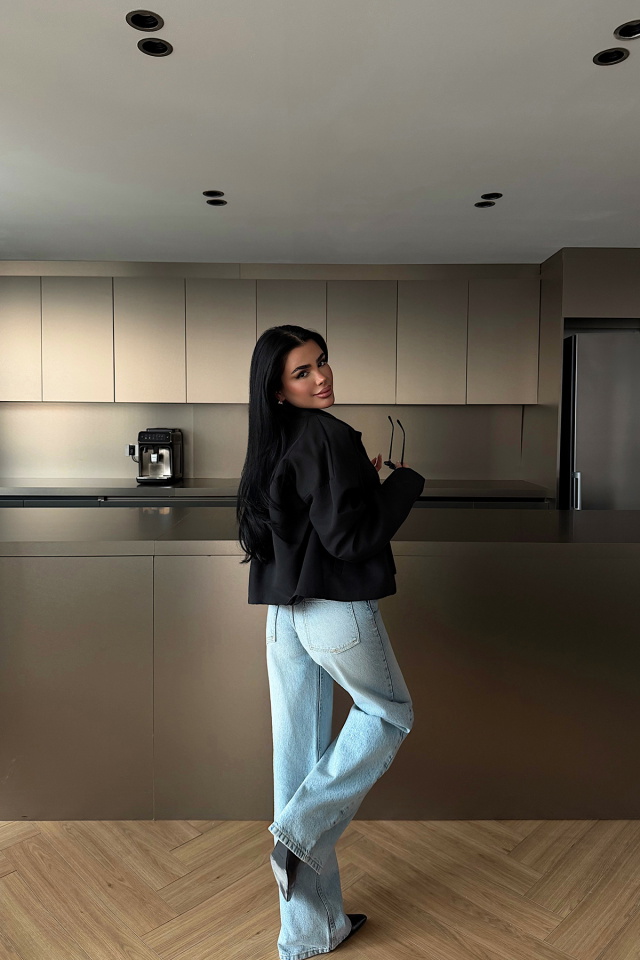 Siyah Önü Düğmeli Ceket ATE-1995 - 4