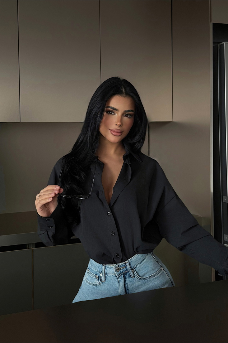 Siyah Ambrosia Gömlek ATE-2088 - EYYO