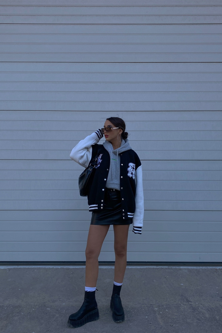 Siyah Önü Düğmeli Kolej Ceket ATE2198 - EYYO