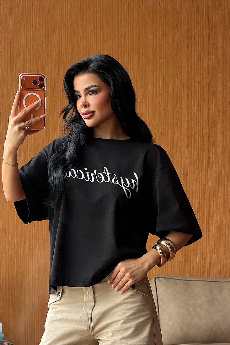 Siyah Mystorical Tshirt ATE-5534 - EYYO