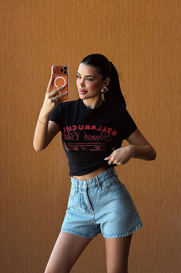 Siyah Bellaruchi Tshirt ATE-5539 - EYYO
