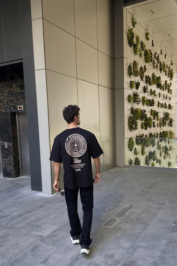 Siyah Önü Yazılı Tişört ATE4941 - PEKX