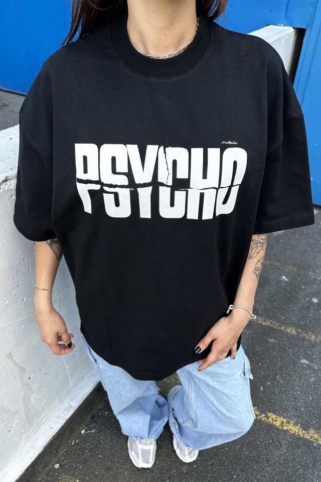 Siyah Önü Yazılı Tişört ATE7290 - 2