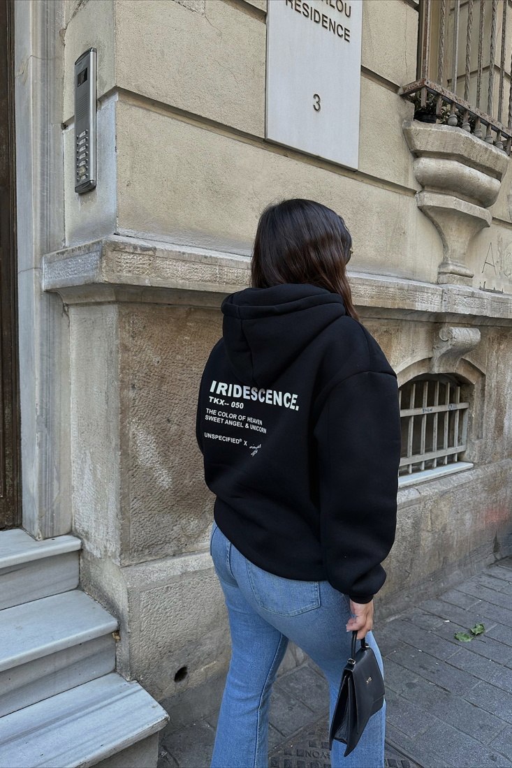 Siyah Oversize Sweat ATE3500 - EYYO ATELIER