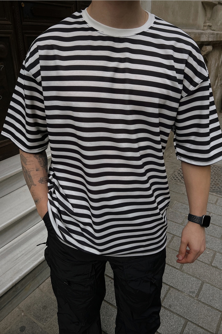 Siyah Oversize Tişört ATE5264 - CHİLA