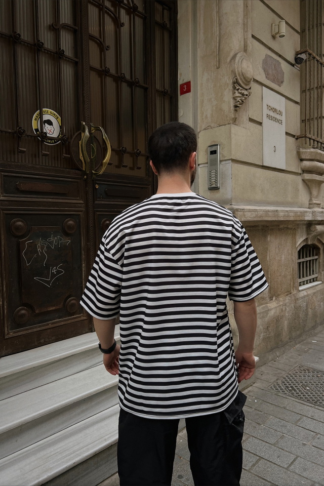 Siyah Oversize Tişört ATE5264 - 5