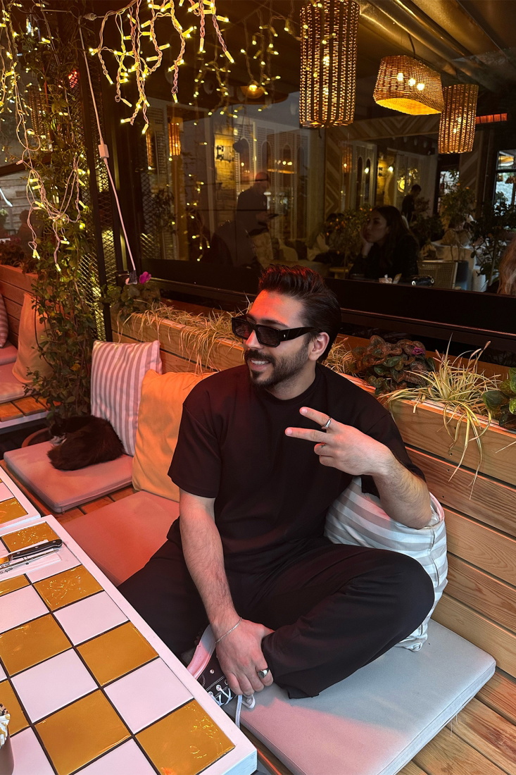 Siyah Oversize Tişört ATE6215 - 