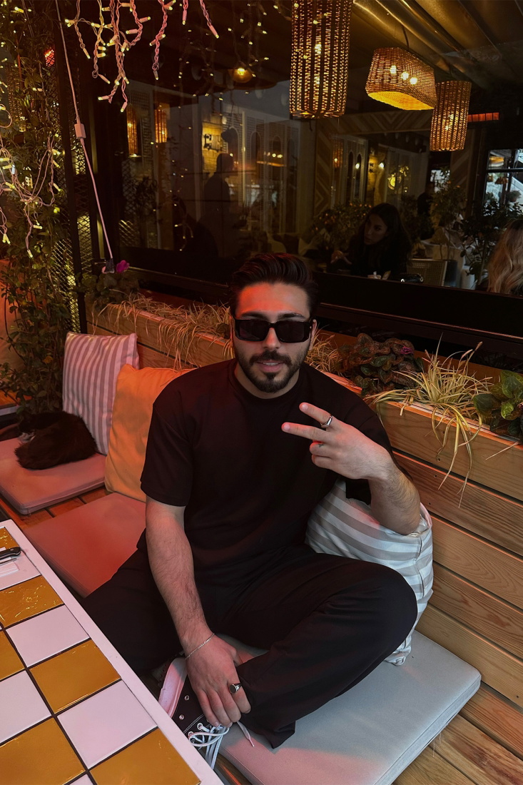 Siyah Oversize Tişört ATE6215 - 