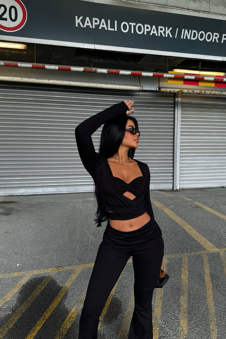 Siyah Jenny 3 Lü Takım ATE-1904 - EYYO