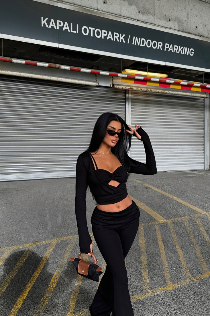 Siyah Jenny 3 Lü Takım ATE-1904 - EYYO