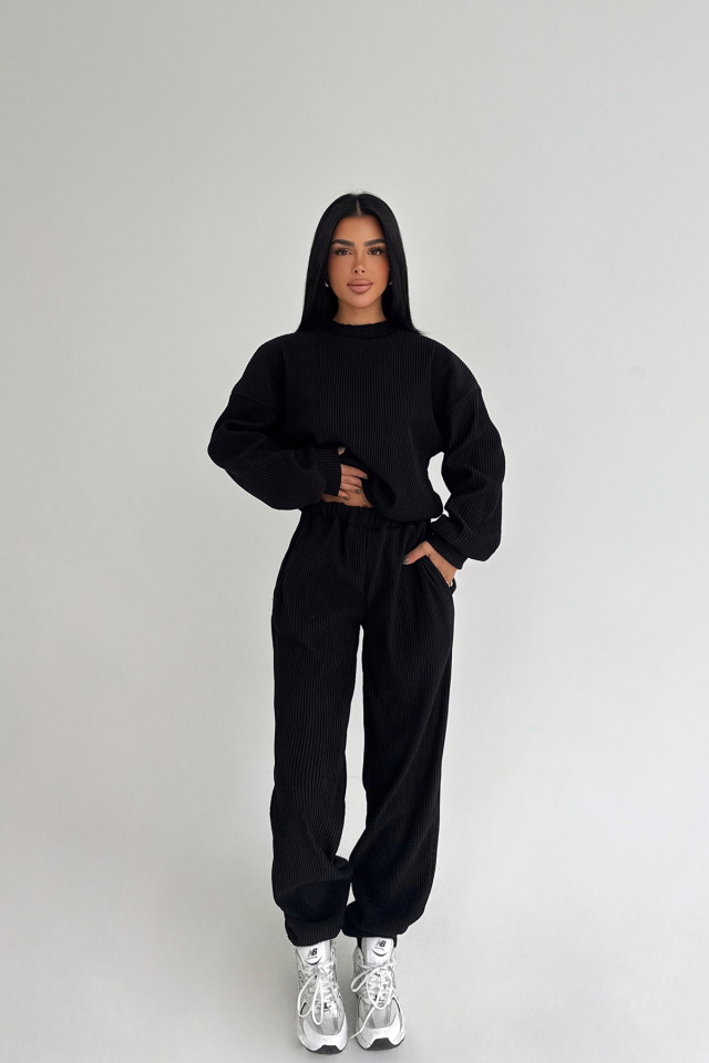Siyah Brimsley Alt Üst Takım ATE-2746 