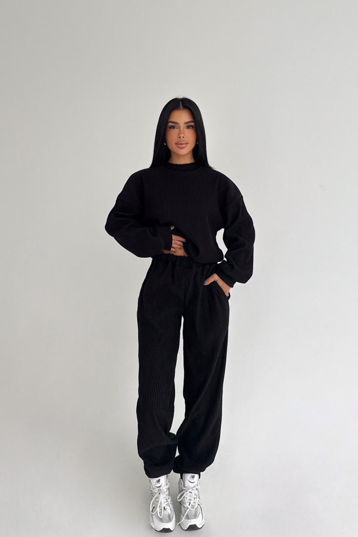 Siyah Brimsley Alt Üst Takım ATE-2746 - EYYO