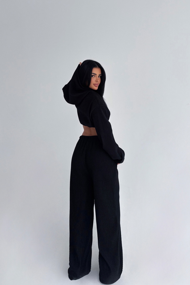 Siyah Dixie Kapüşonlu Alt Üst Takım ATE-2766 - 3