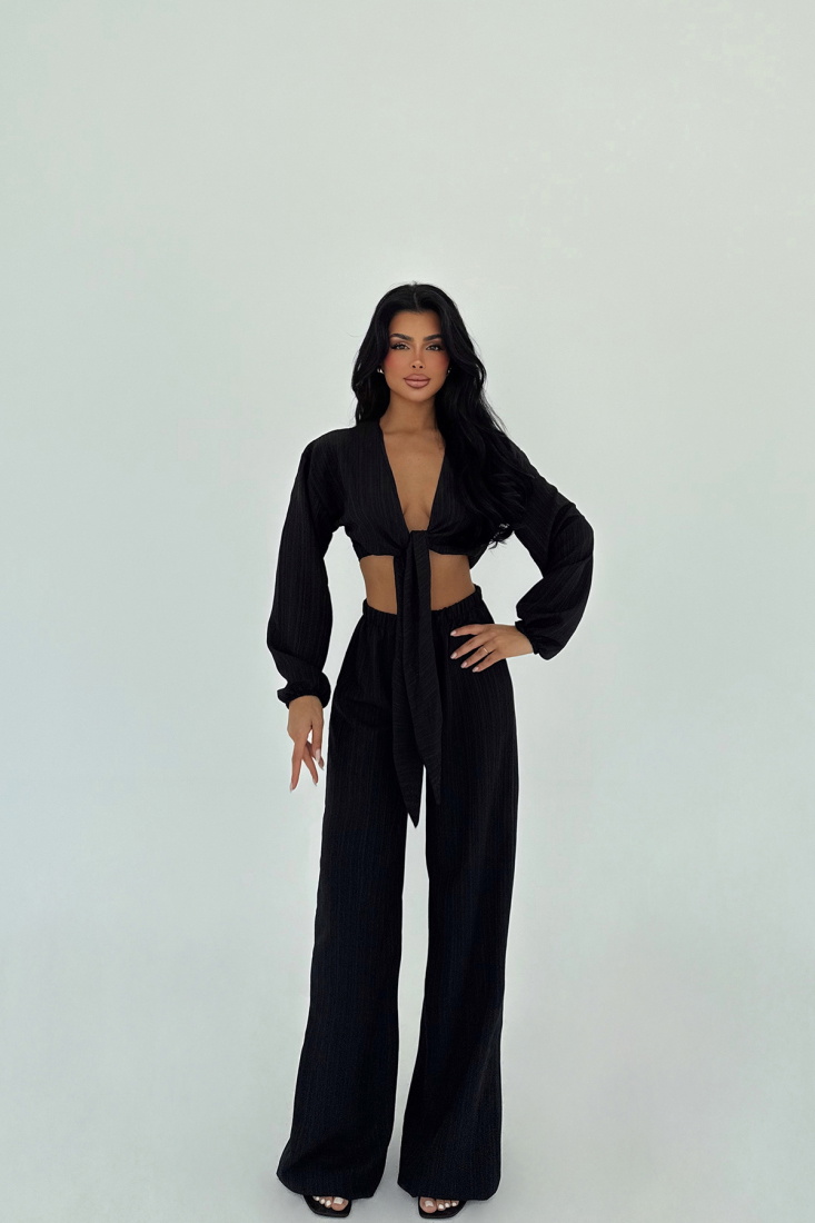 Siyah Adelina Bağlamalı Takım ATE-2792 - EYYO