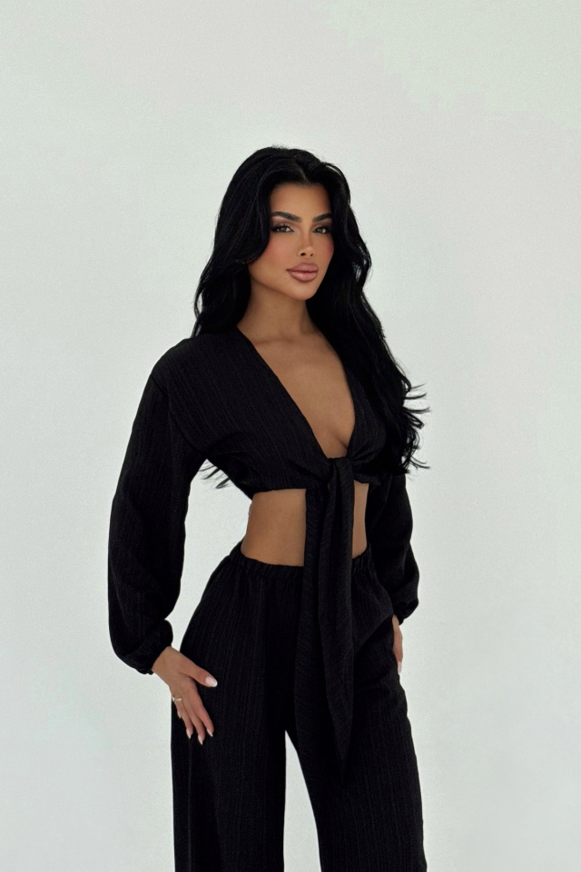 Siyah Adelina Bağlamalı Takım ATE-2792 - 2