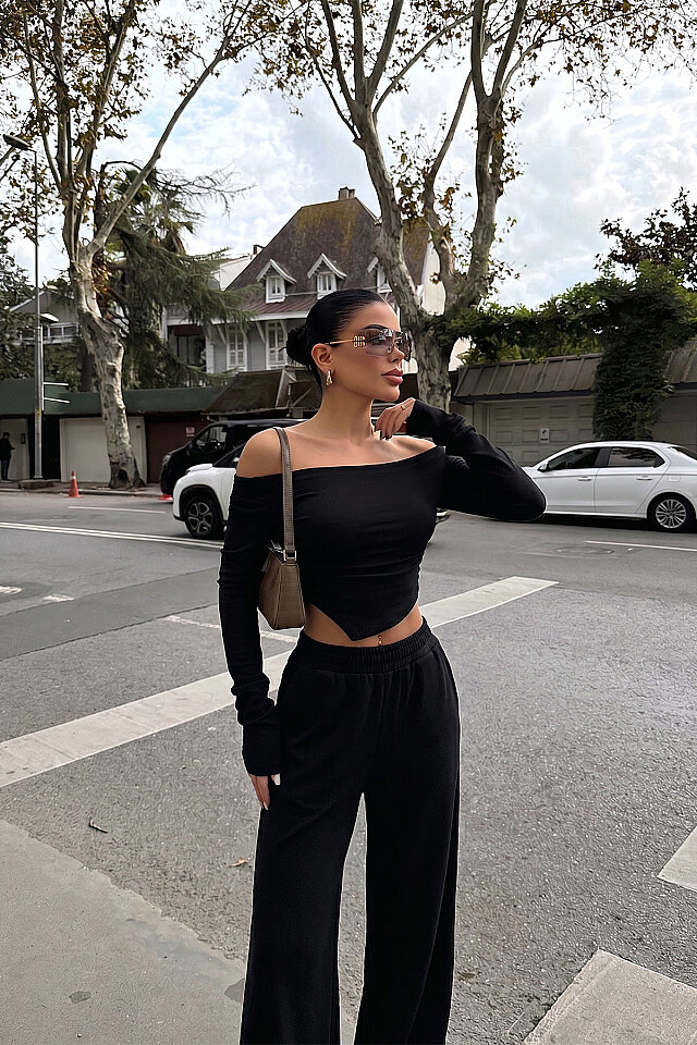 Siyah Chyler Tracksuit Takım
