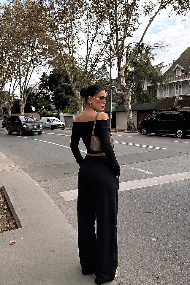 Siyah Chyler Tracksuit Takım